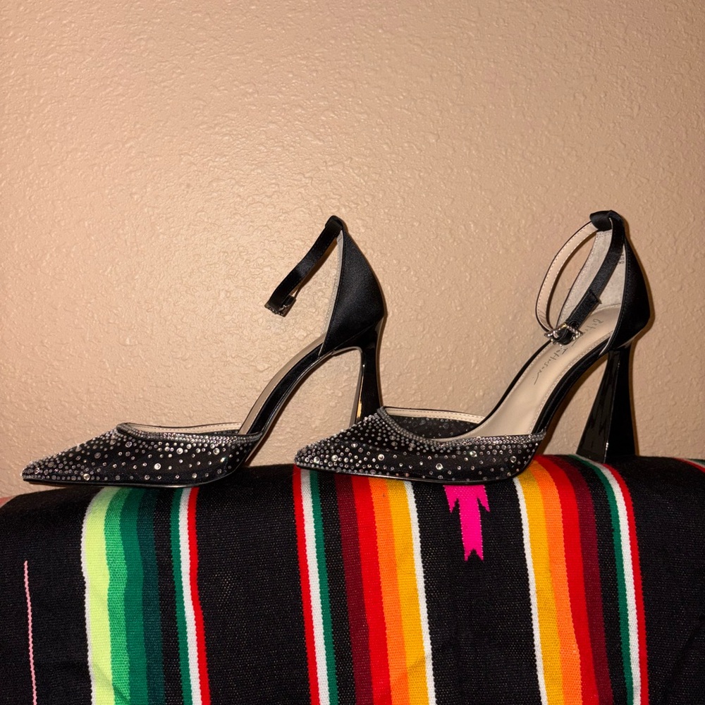 Elegant Black Studded Women's Heels